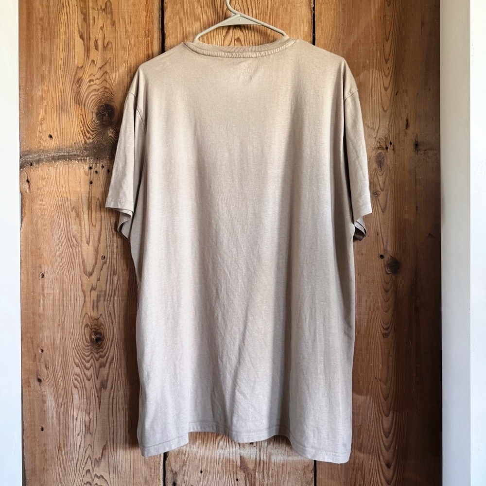 Sz XL Unisex Converse Go-To Star Chevron Debossed Cotton T-Shirt In Papyrus EUC - Picture 3 of 5